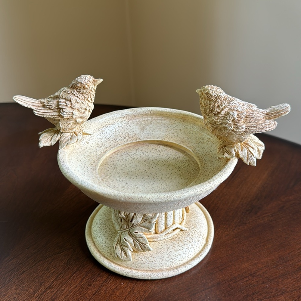 Birds on a Birdbath Statue